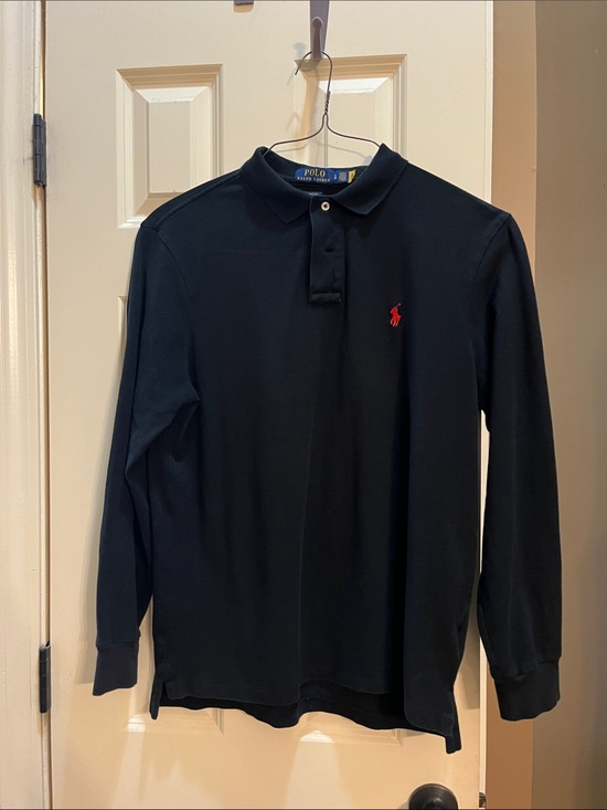 Polo Ralph Lauren Other - Polo by Ralph Lauren Black  Long-Sleeve Polo with Red Pony